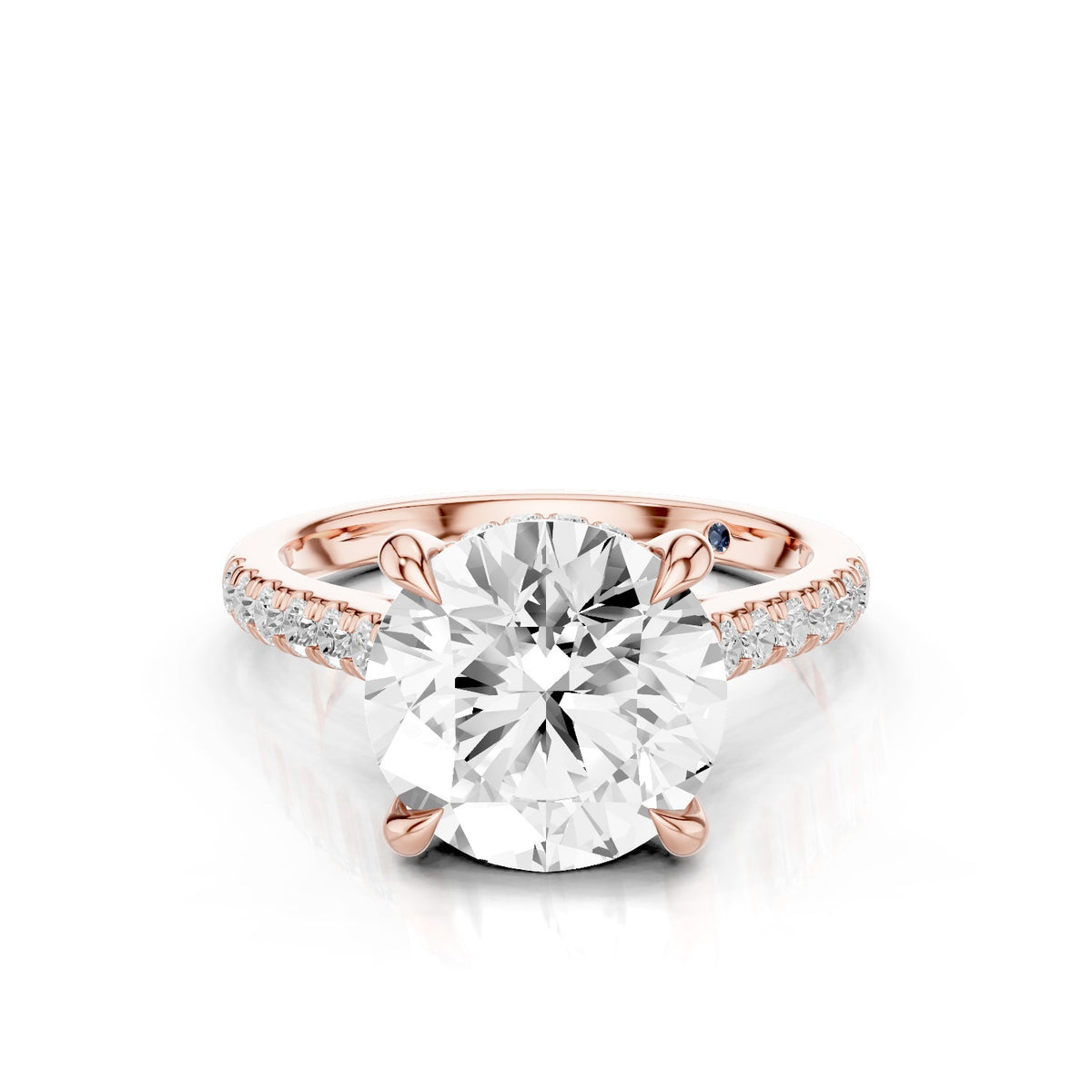 Mira – 3 Carat Round Hidden Halo Cathedral Pavé