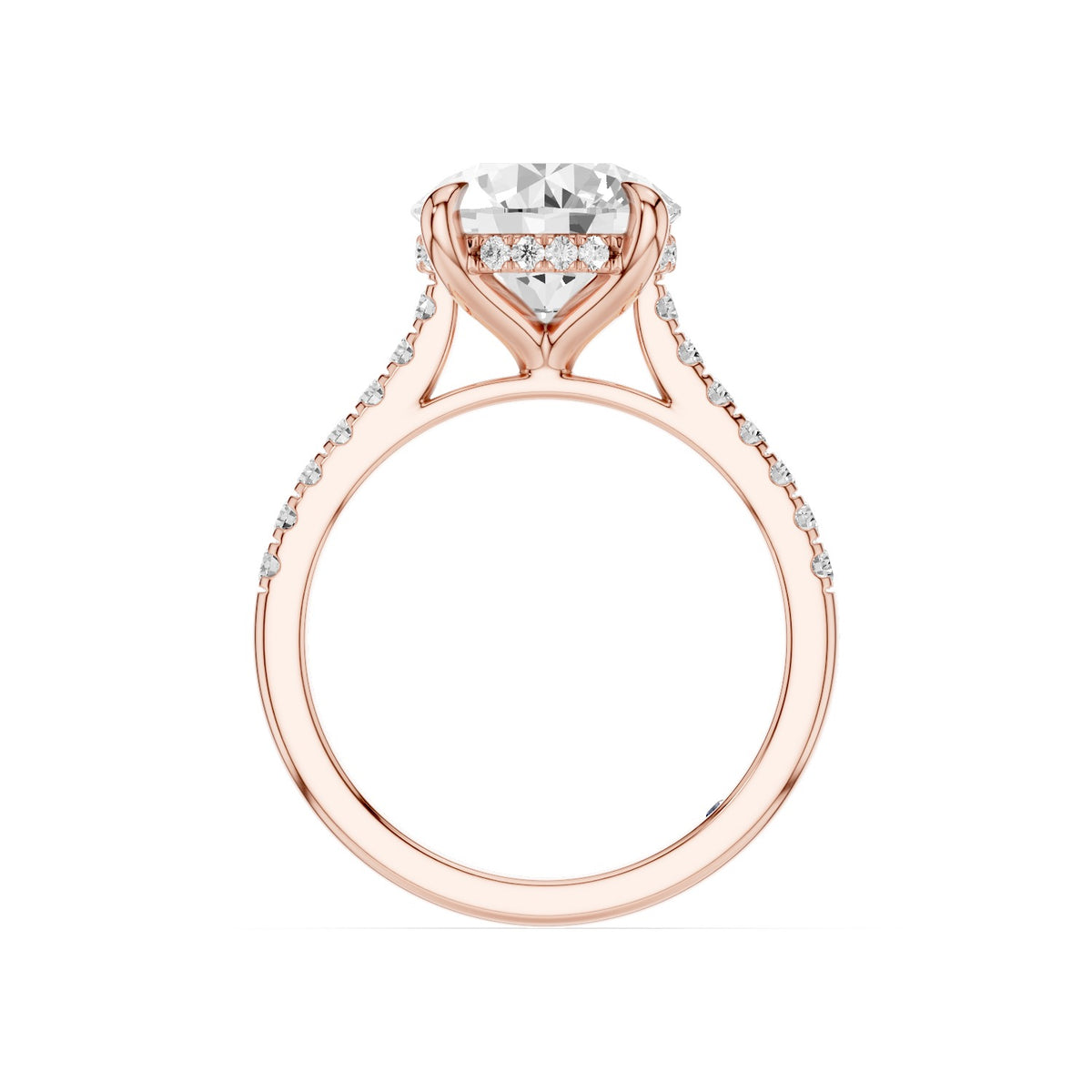 Mira – 3 Carat Round Hidden Halo Cathedral Pavé