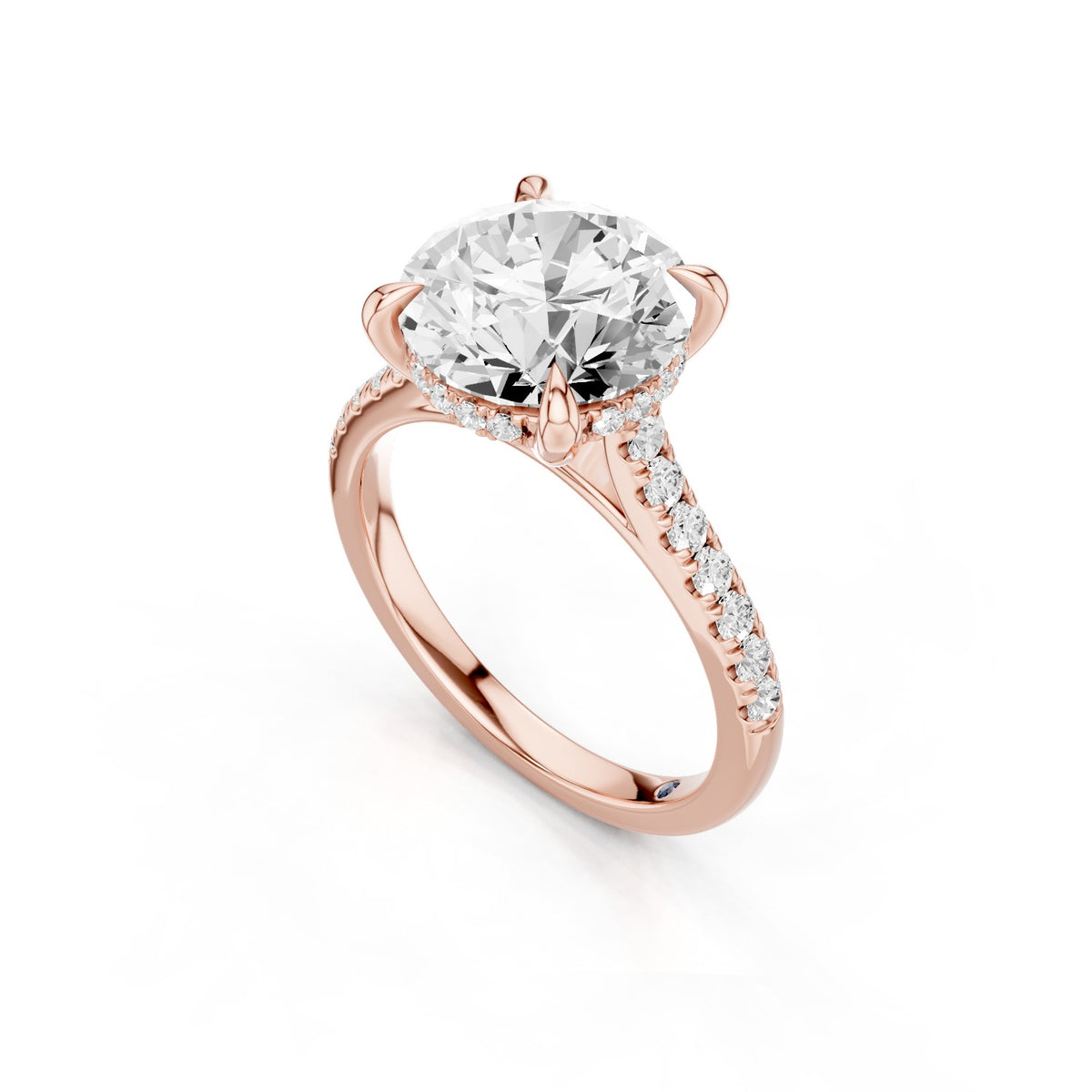 Mira – 3 Carat Round Hidden Halo Cathedral Pavé