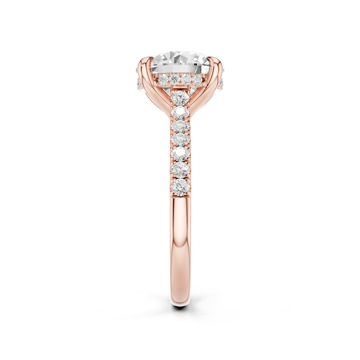 Mira – 3 Carat Round Hidden Halo Cathedral Pavé