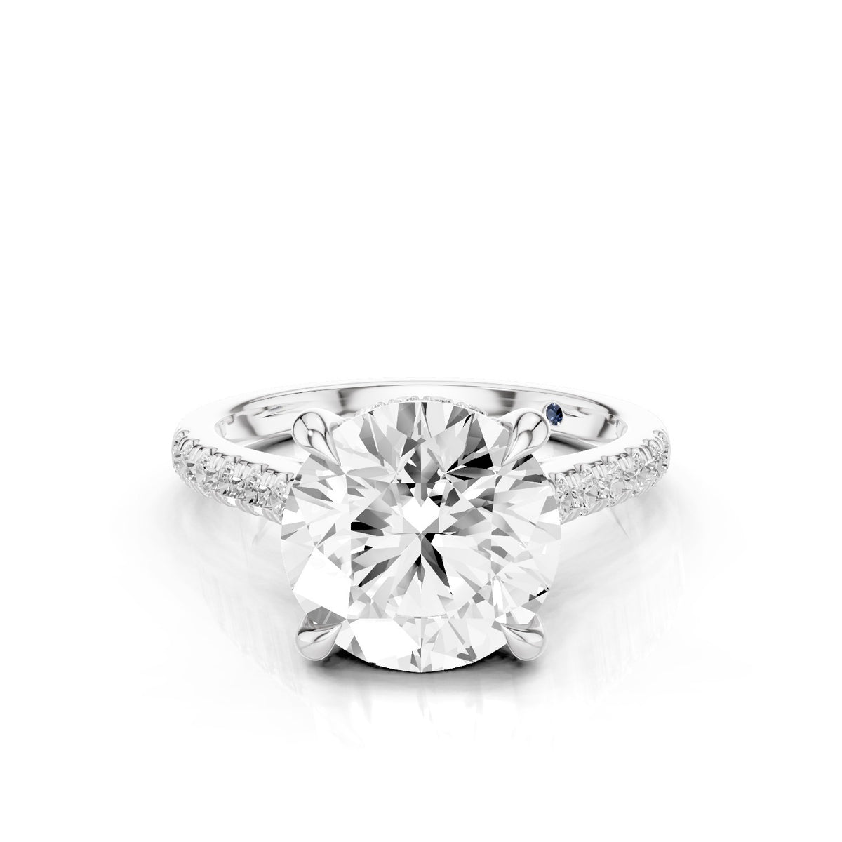 Mira – 3 Carat Round Hidden Halo Cathedral Pavé