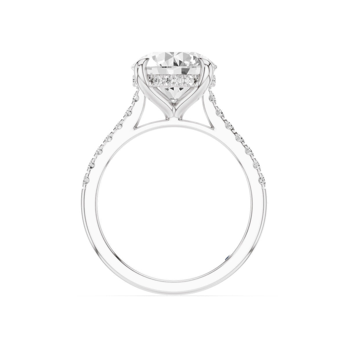 Mira – 3 Carat Round Hidden Halo Cathedral Pavé
