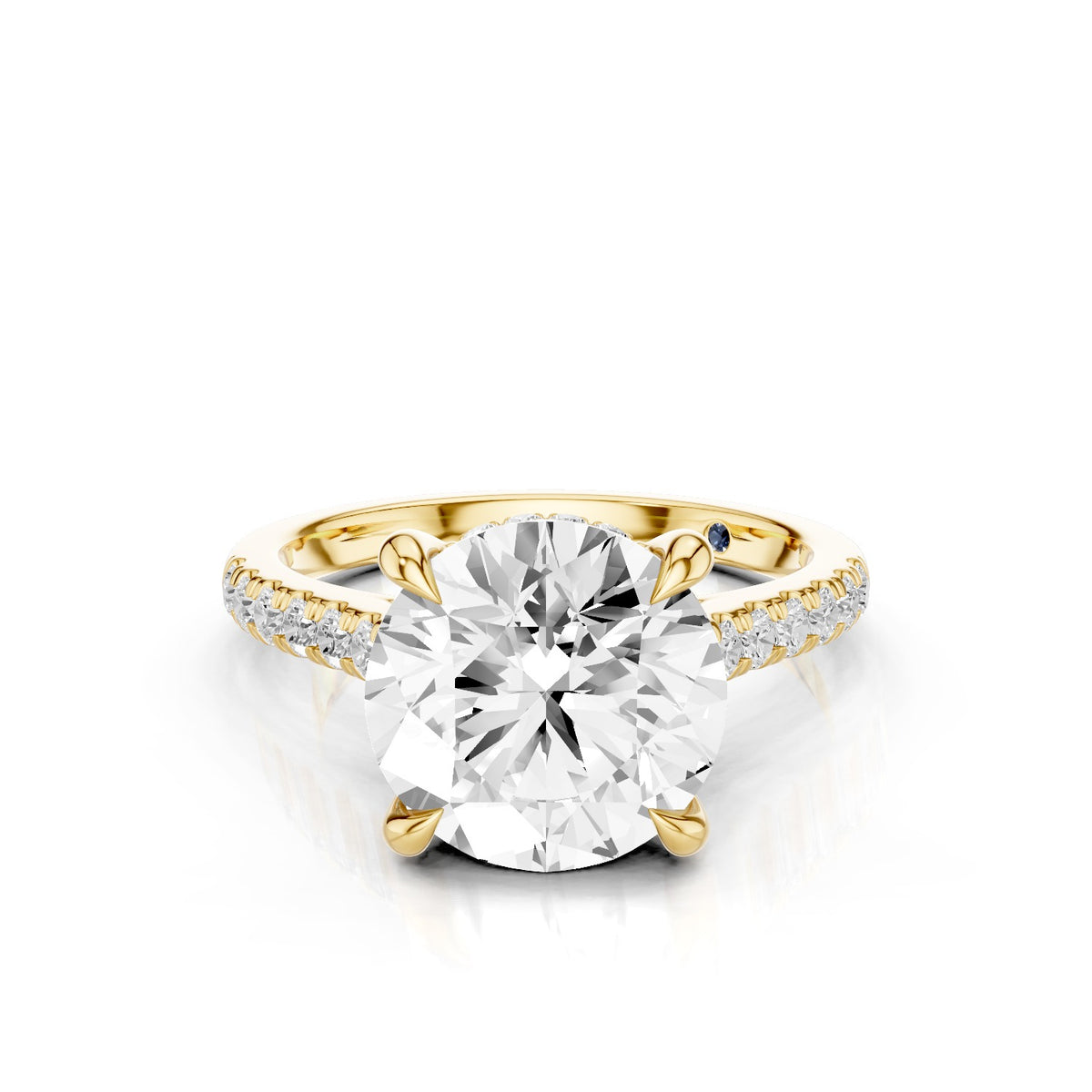 Mira – 3 Carat Round Hidden Halo Cathedral Pavé