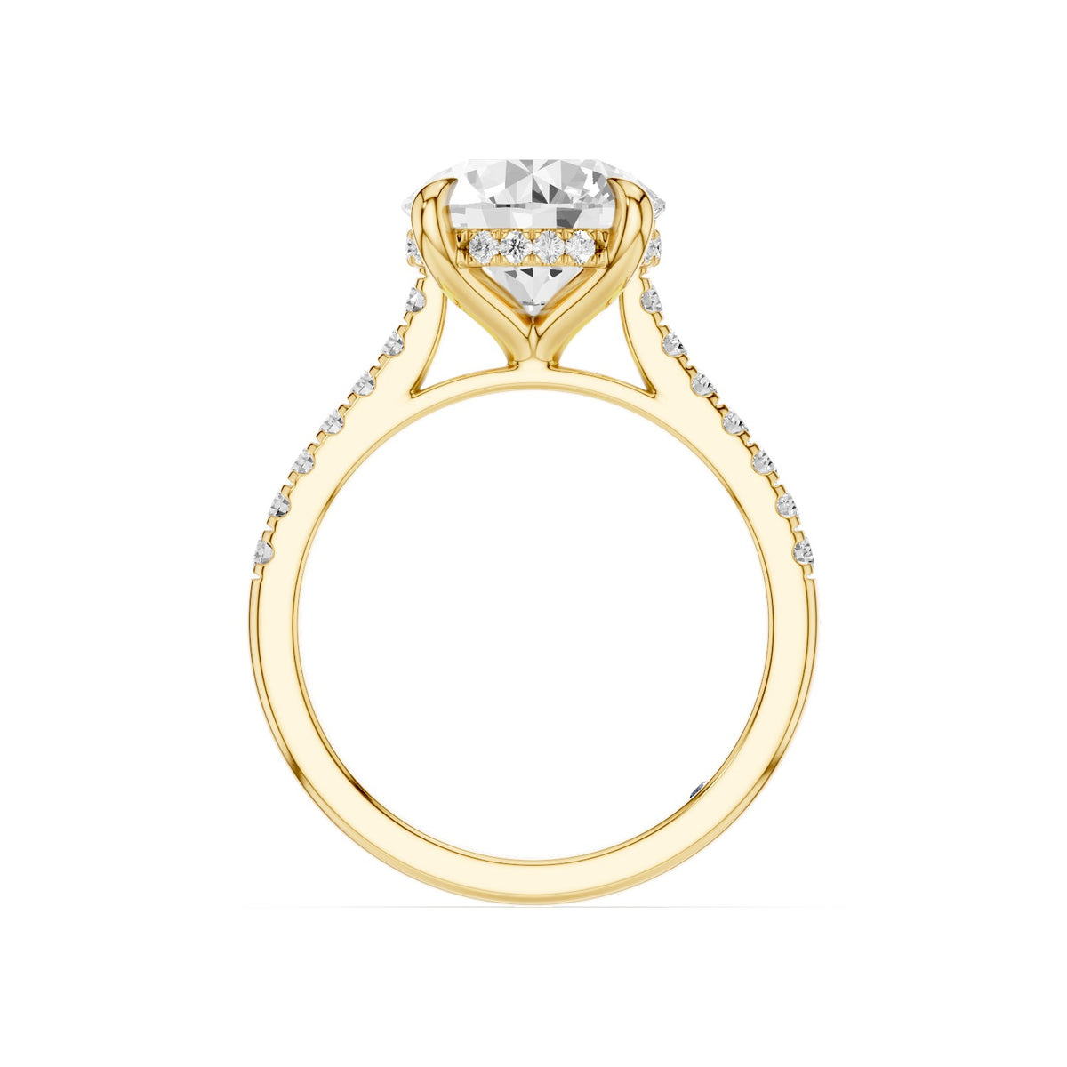 Mira – 3 Carat Round Hidden Halo Cathedral Pavé