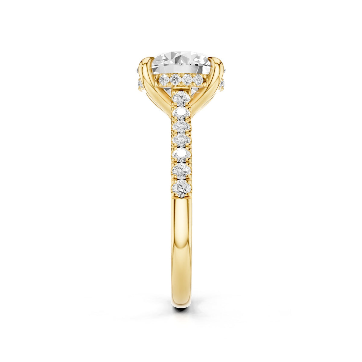 Mira – 3 Carat Round Hidden Halo Cathedral Pavé