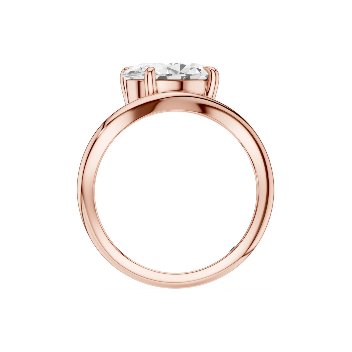 Ena – 2 Carat Oval Curved Offset Bezel Solitaire
