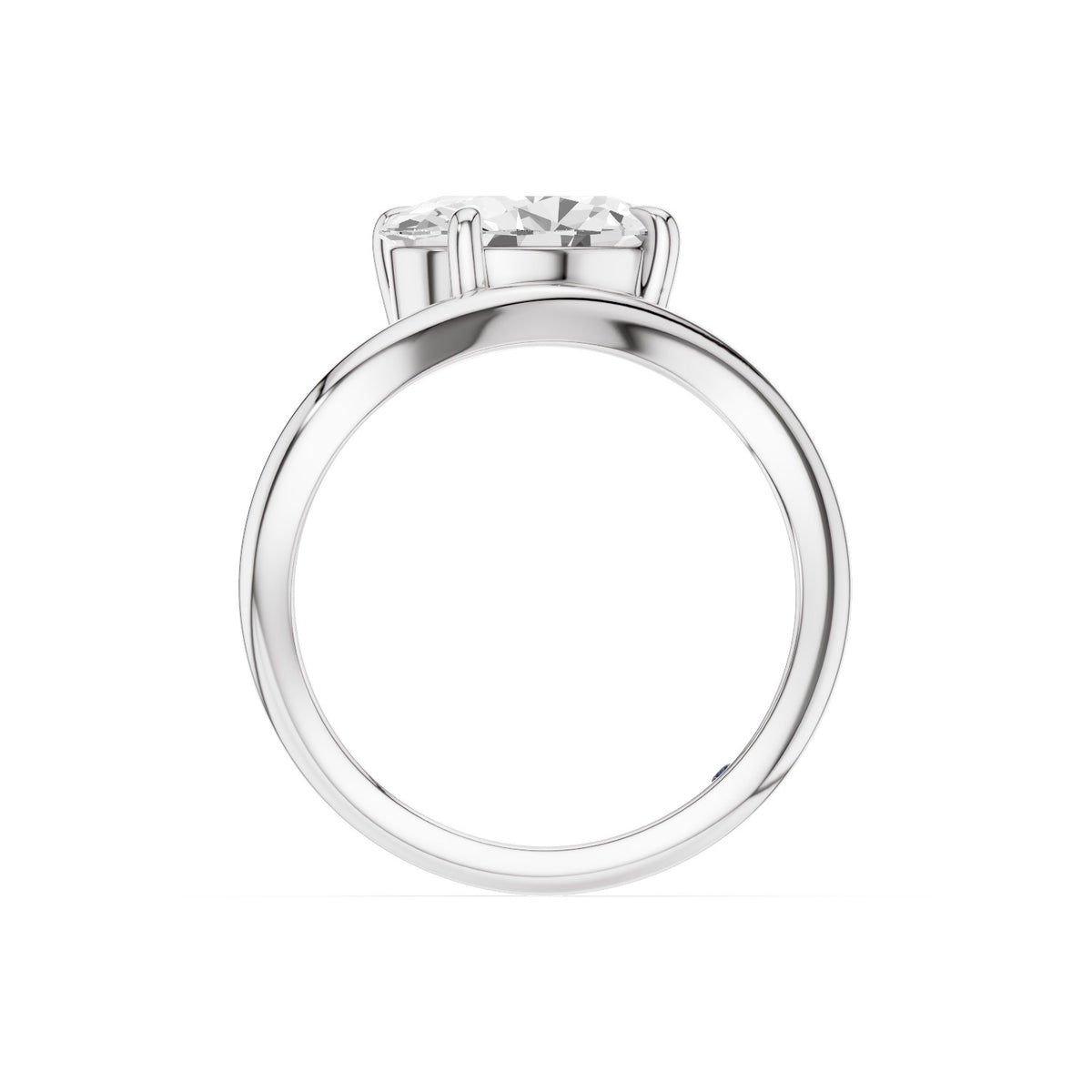 Ena – 2 Carat Oval Curved Offset Bezel Solitaire