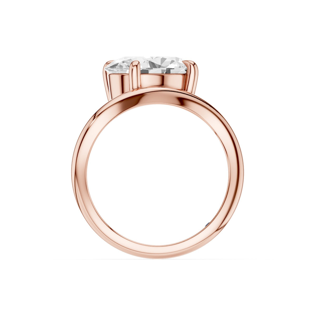 Ena – 3 Carat Oval Curved Offset Bezel Solitaire