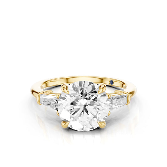 Vela – 2.02 Carat Round + (2) .25 Side Stones