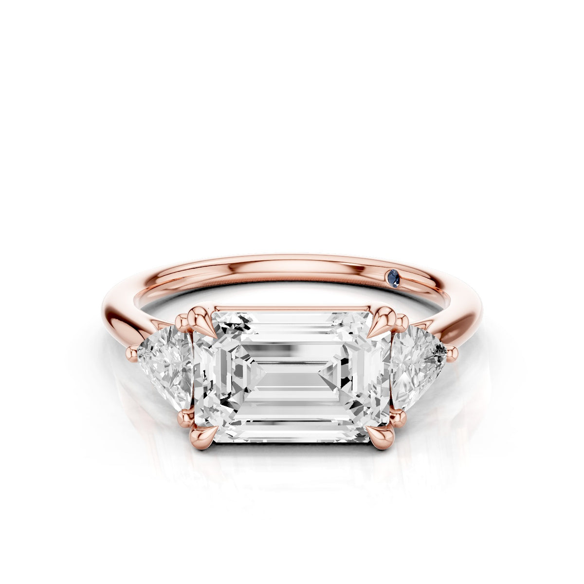 Alba – 2 Carat Emerald Cut with Pear Sides