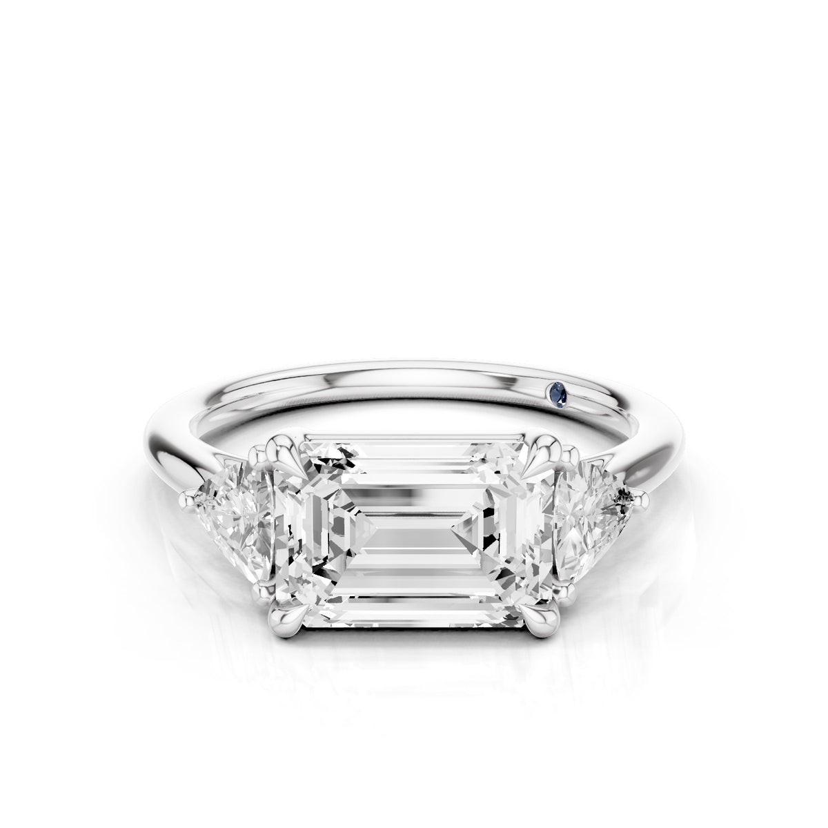 Alba – 2 Carat Emerald Cut with Pear Sides