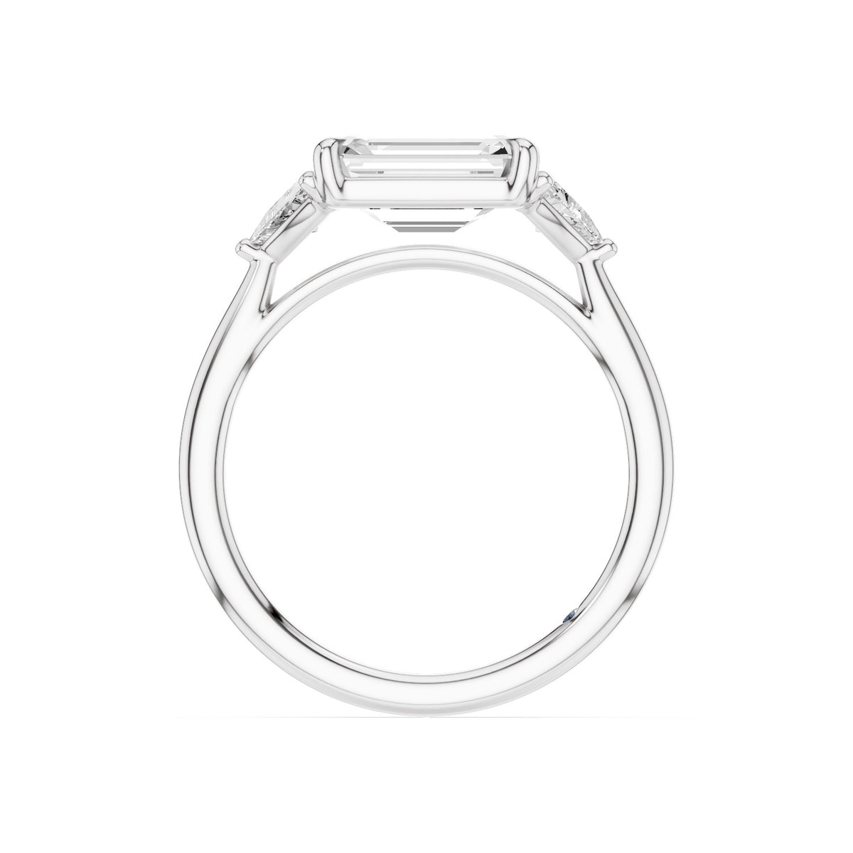 Alba – 2 Carat Emerald Cut with Pear Sides