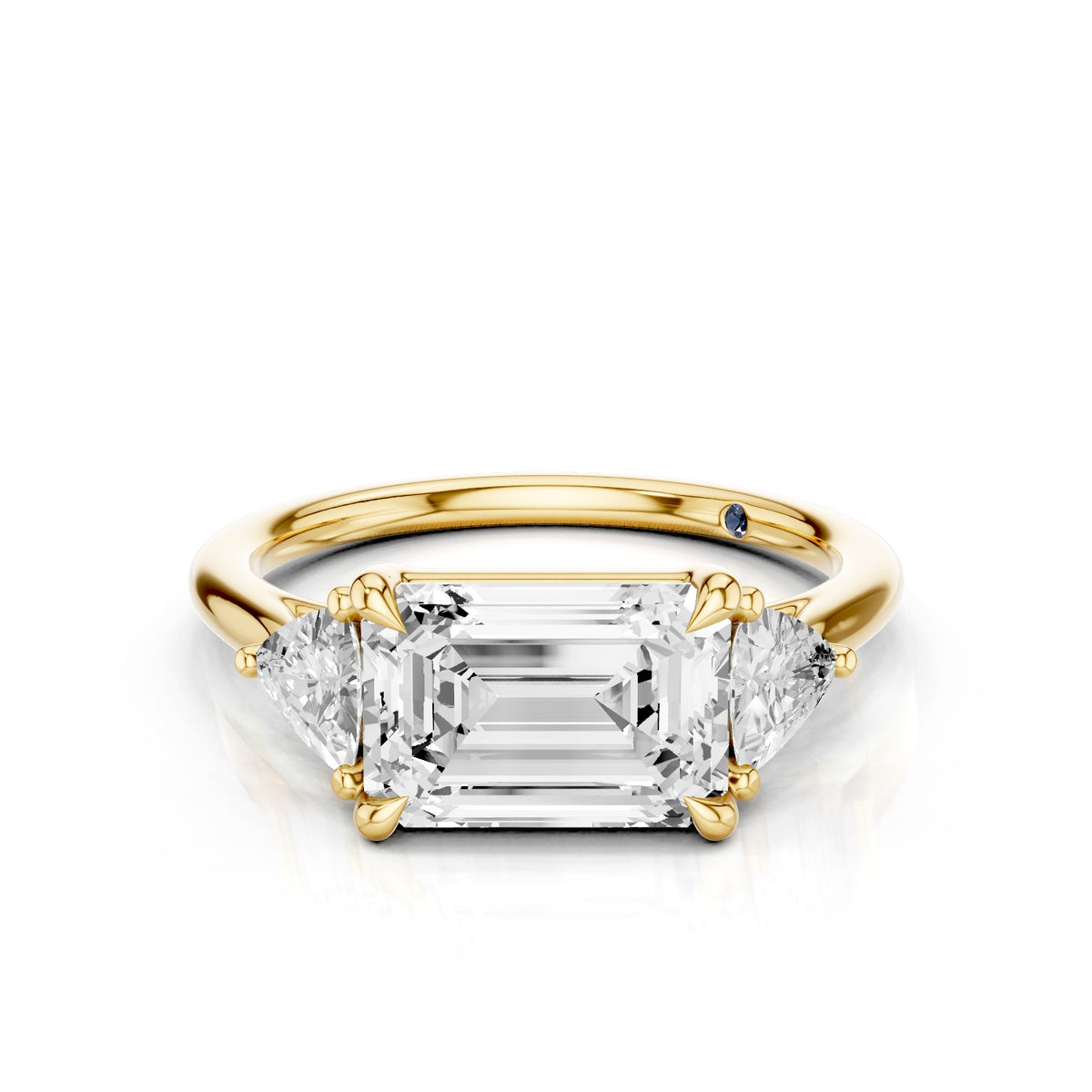 Alba – 2 Carat Emerald Cut with Pear Sides