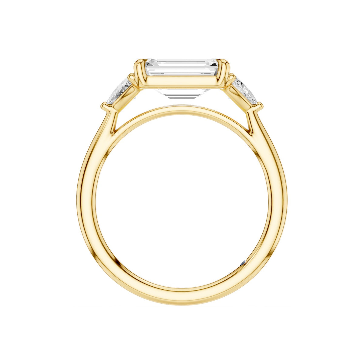 Alba – 2 Carat Emerald Cut with Pear Sides