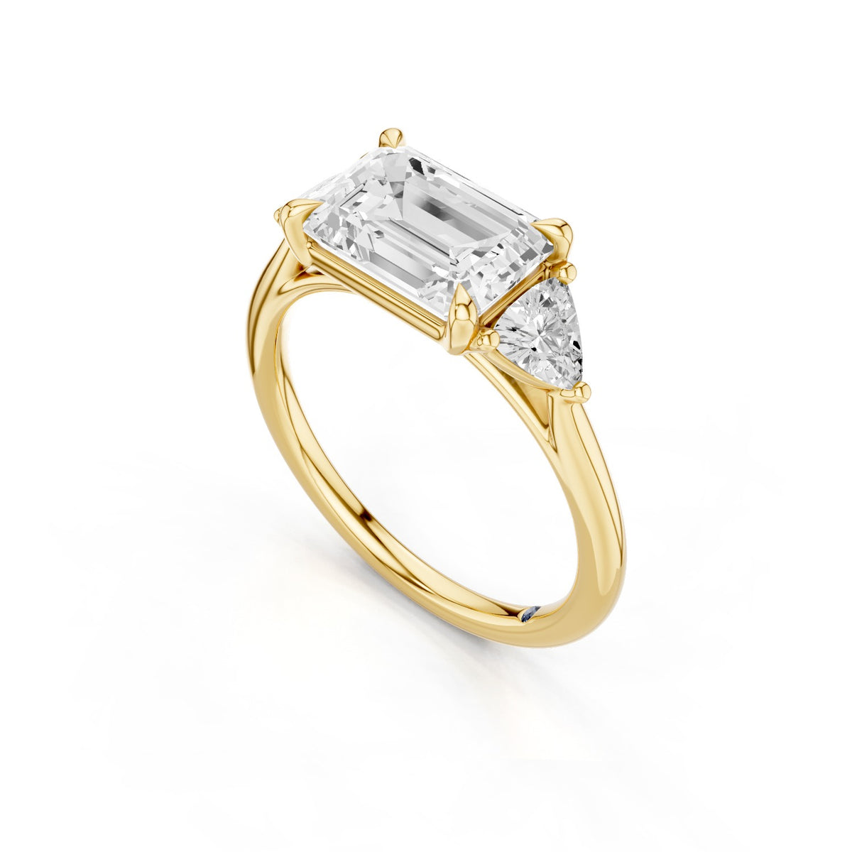 Alba – 2 Carat Emerald Cut with Pear Sides