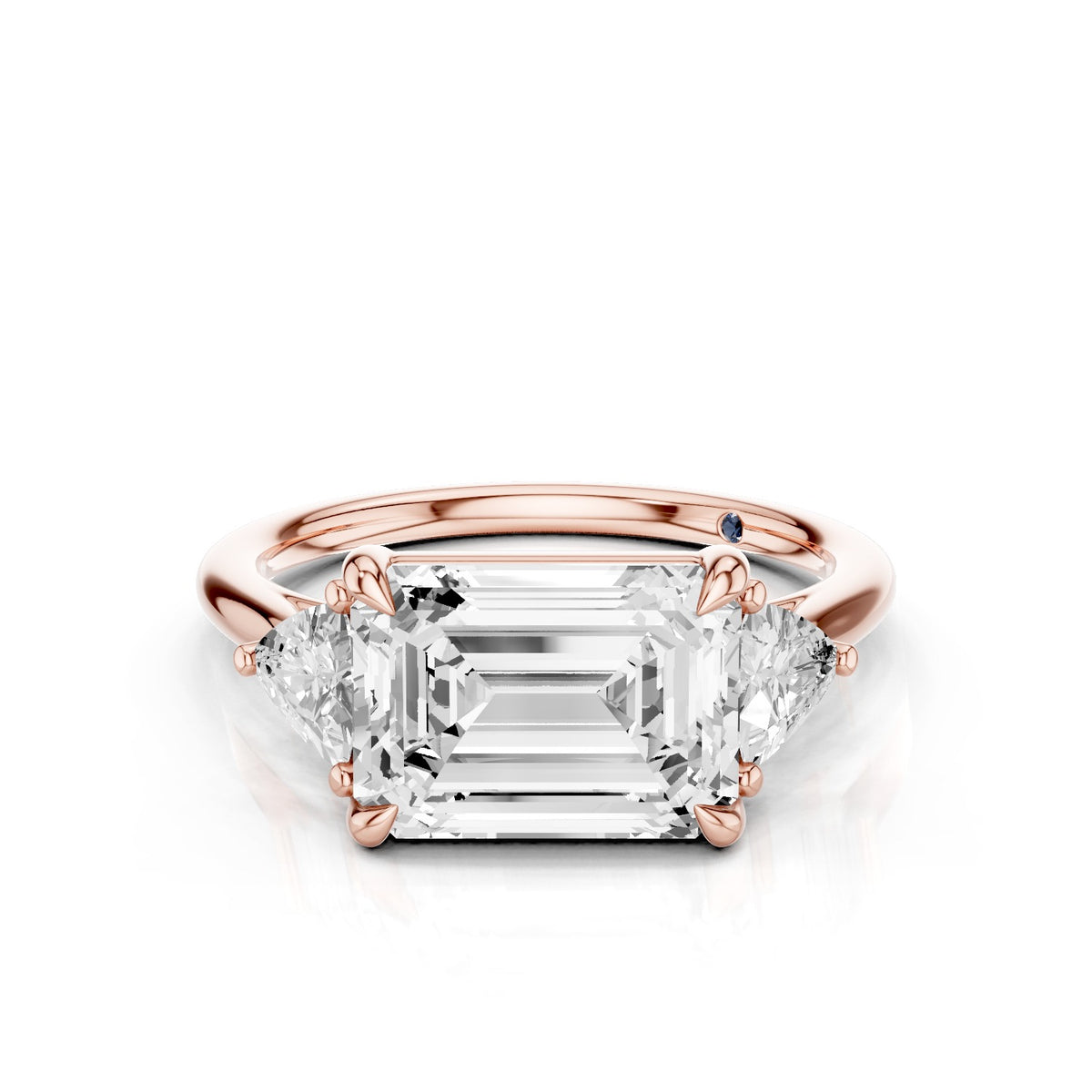 Alba – 3 Carat Emerald Cut with Pear Sides