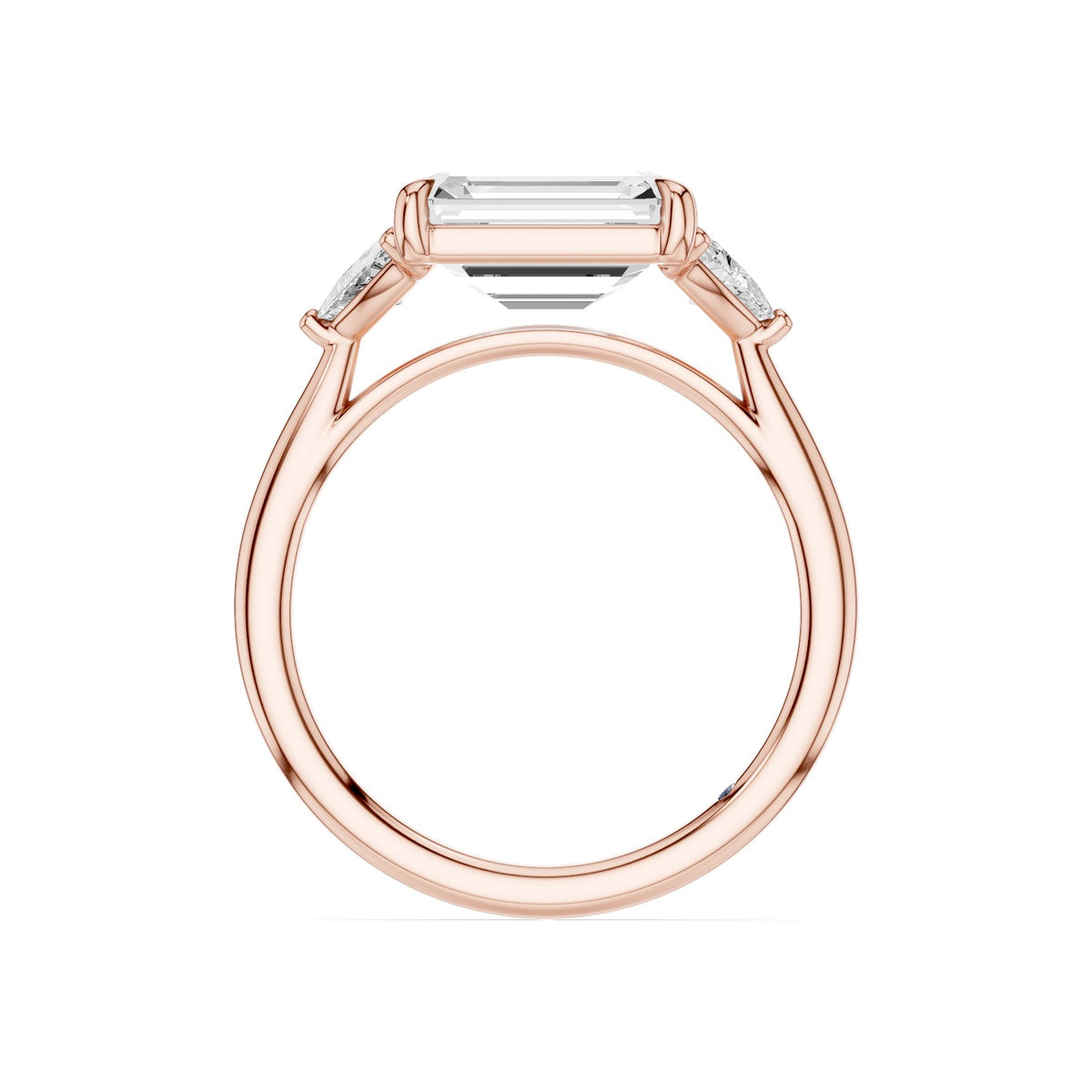 Alba – 3 Carat Emerald Cut with Pear Sides