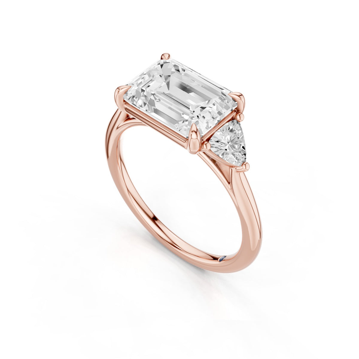 Alba – 3 Carat Emerald Cut with Pear Sides