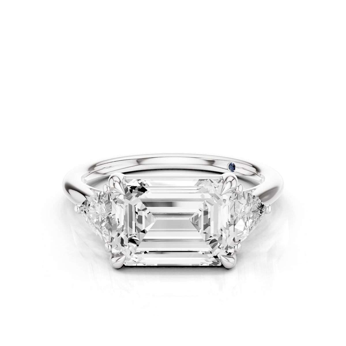 Alba – 3 Carat Emerald Cut with Pear Sides