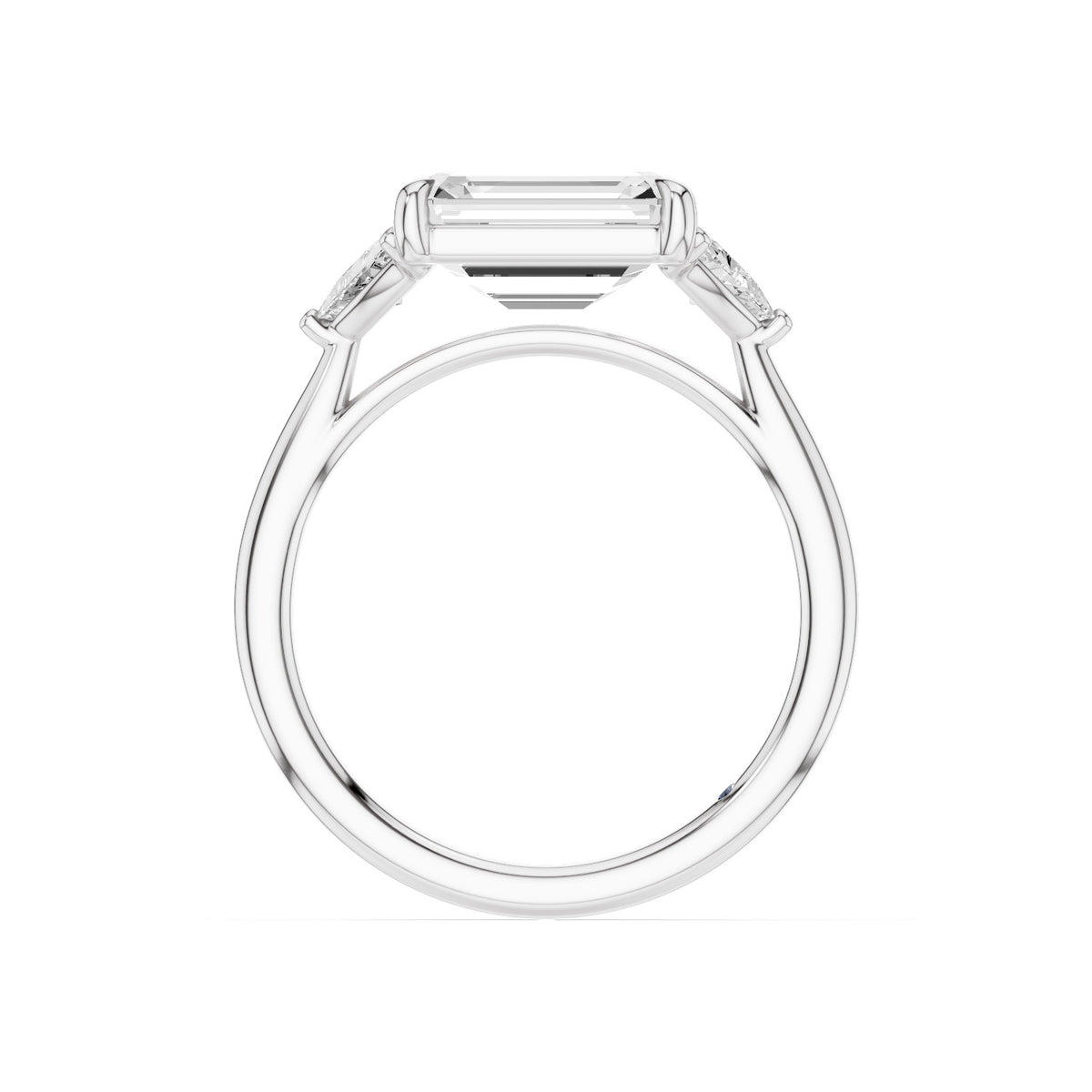 Alba – 3 Carat Emerald Cut with Pear Sides