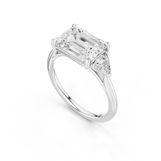 Alba – 3 Carat Emerald Cut with Pear Sides