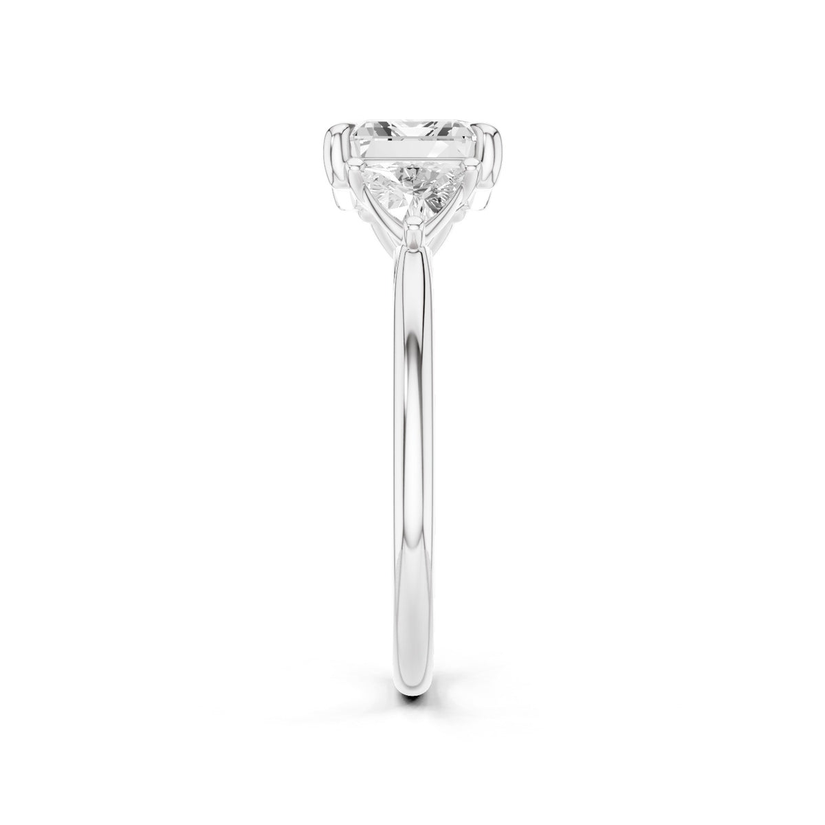 Alba – 3 Carat Emerald Cut with Pear Sides