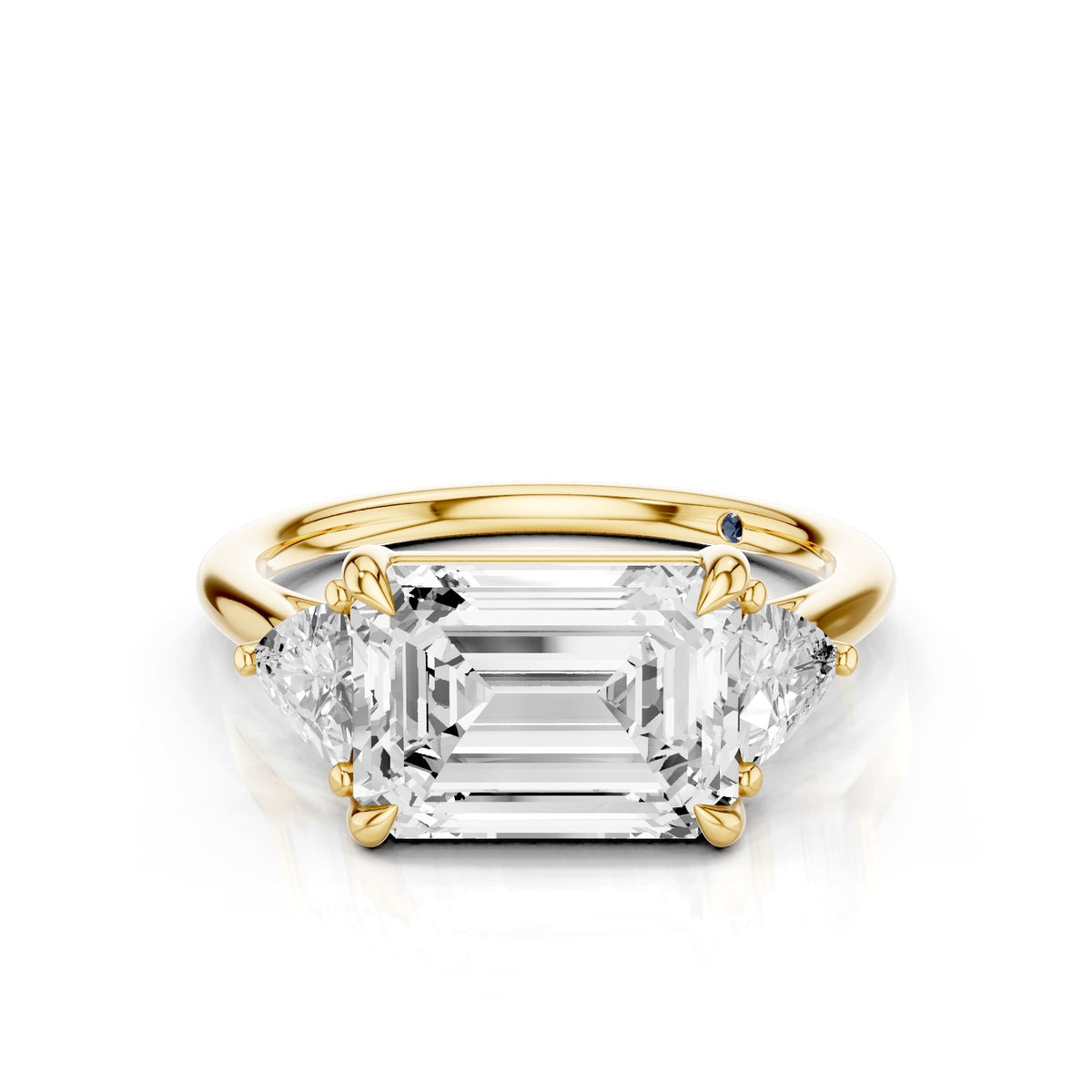 Alba – 3 Carat Emerald Cut with Pear Sides