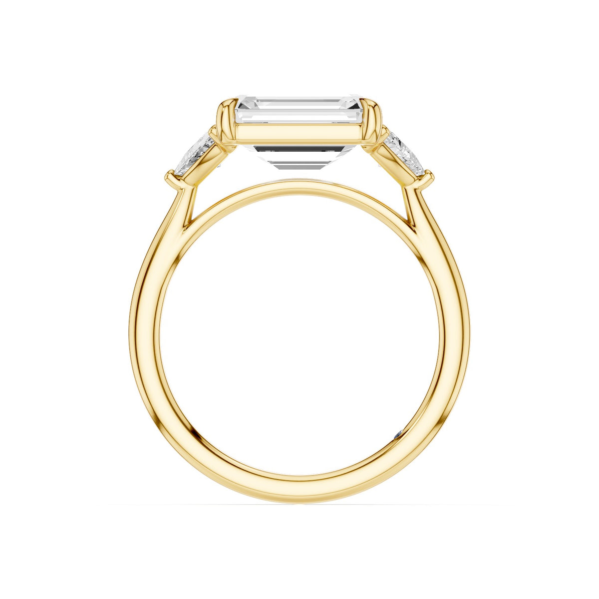 Alba – 3 Carat Emerald Cut with Pear Sides