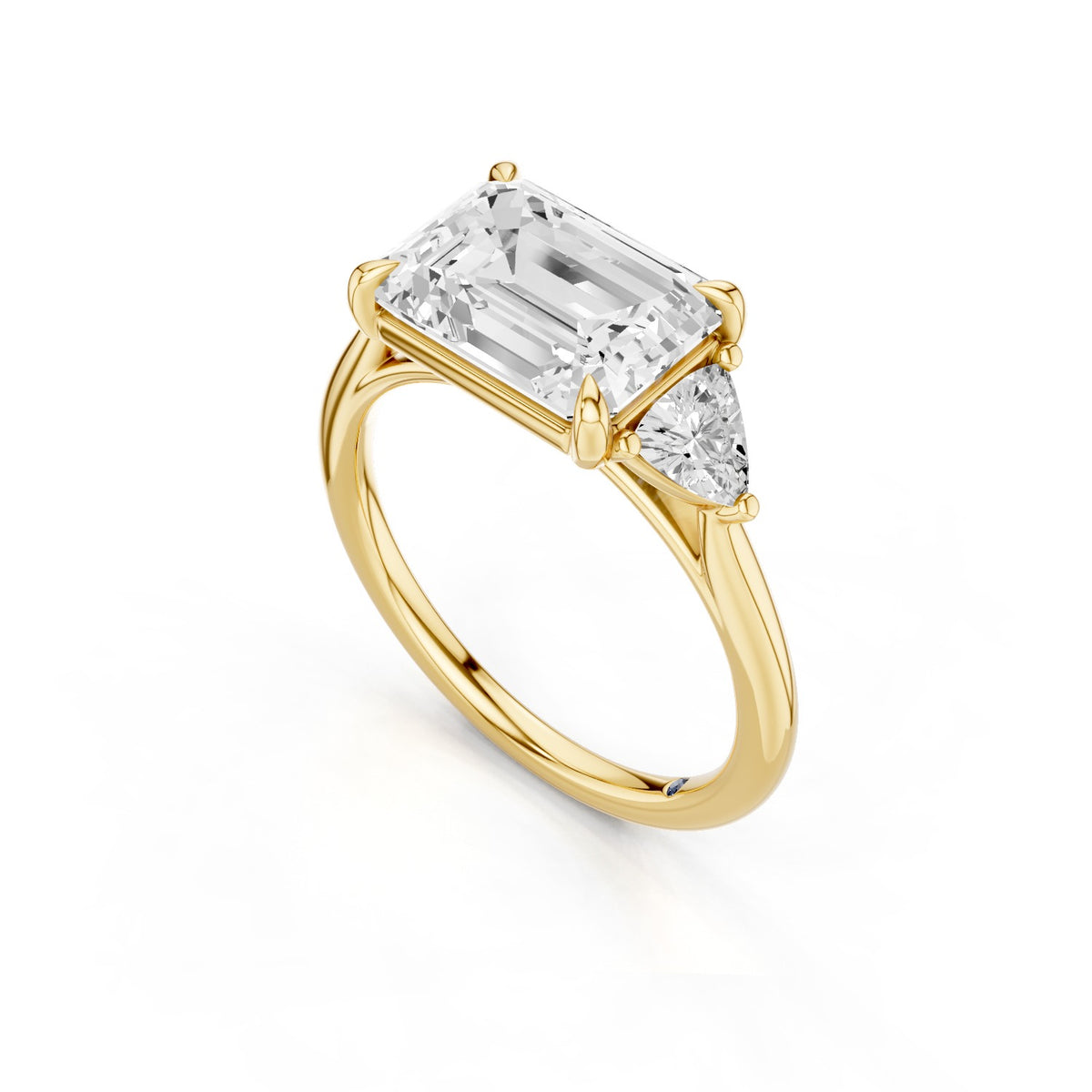 Alba – 3 Carat Emerald Cut with Pear Sides