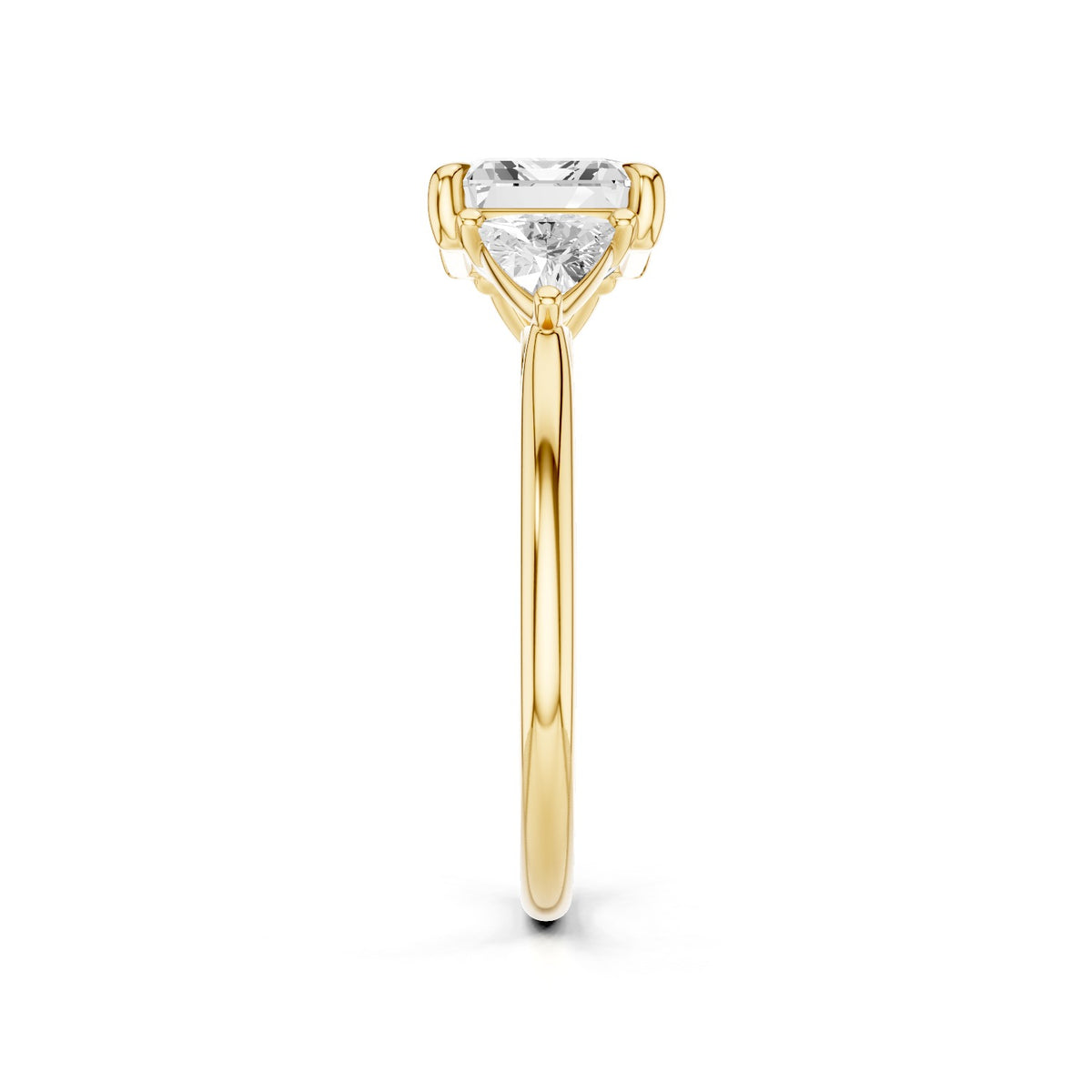 Alba – 3 Carat Emerald Cut with Pear Sides
