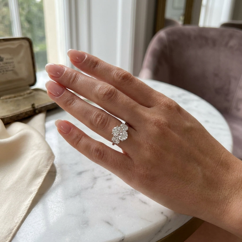 Calista – 2 Carat Classic Oval Three Stone