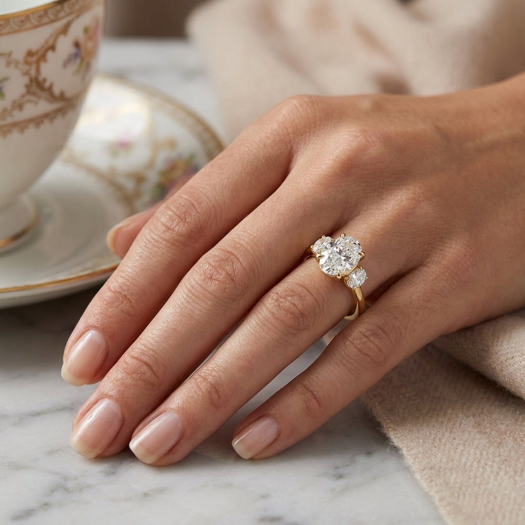 Calista – 3 Carat Classic Oval Three Stone