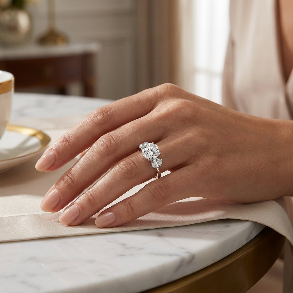 Calista – 2 Carat Classic Round Three Stone