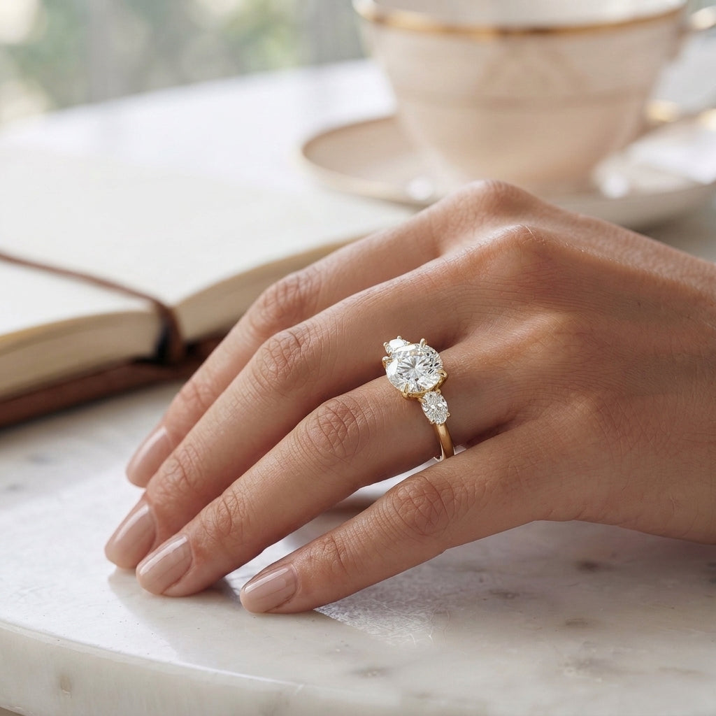 Calista – 2 Carat Classic Round Three Stone