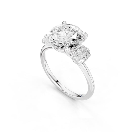 Calista – 3 Carat Classic Round Three Stone