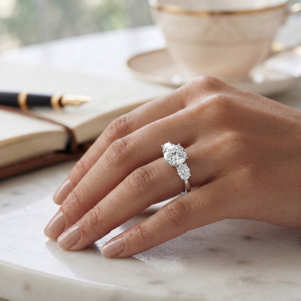 Calista – 3 Carat Classic Round Three Stone