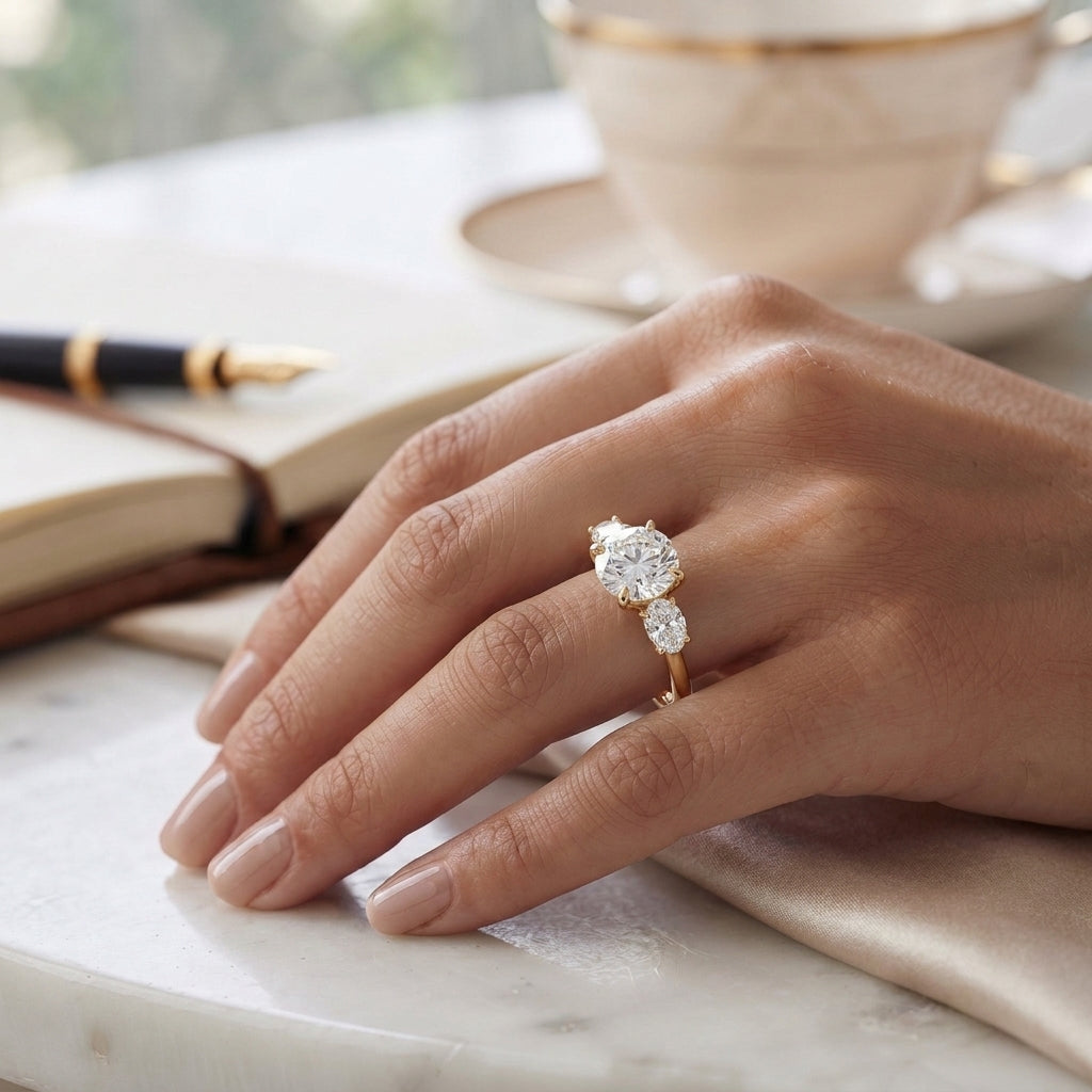 Calista – 3 Carat Classic Round Three Stone