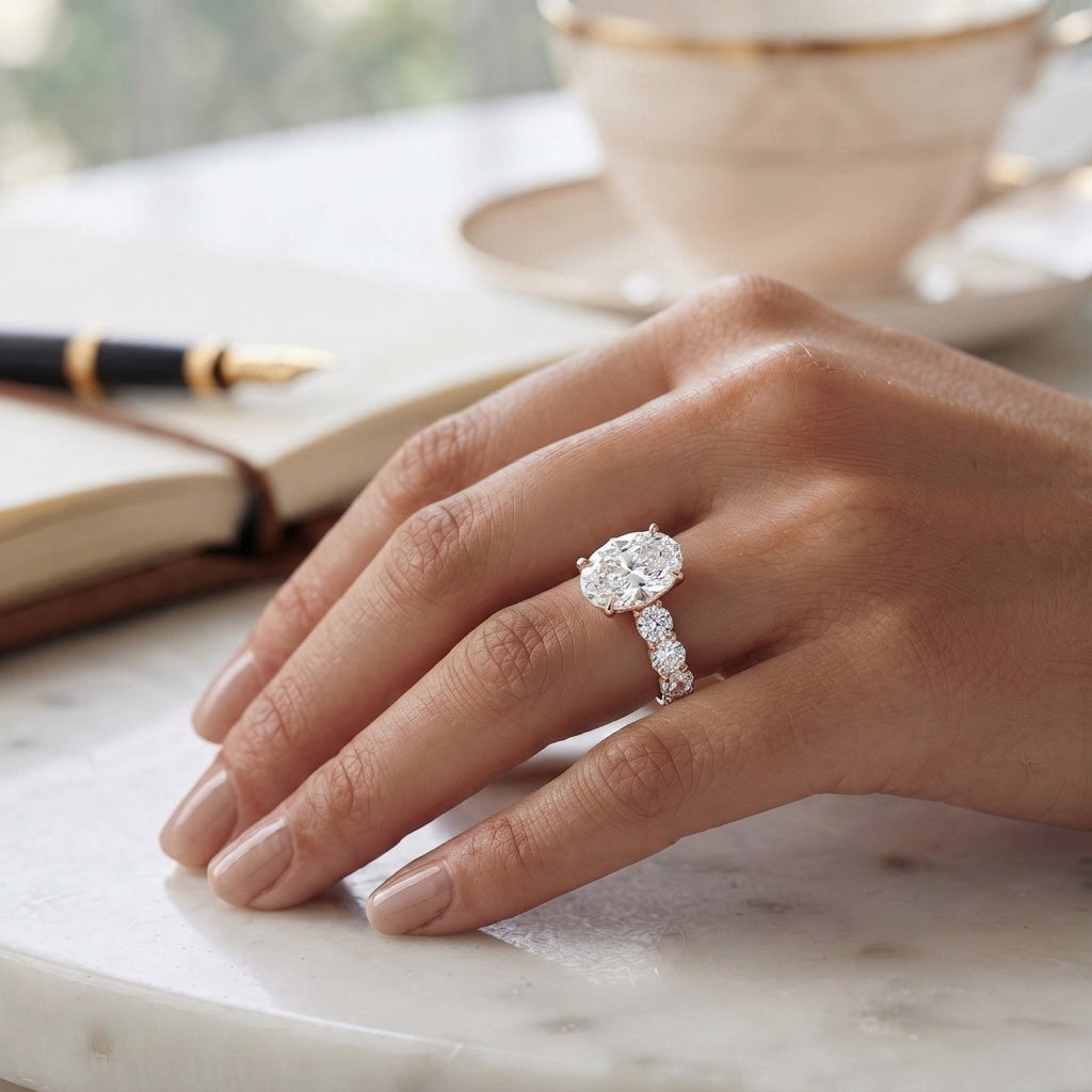 Aurea – 3 Carat Oval Seven Stone
