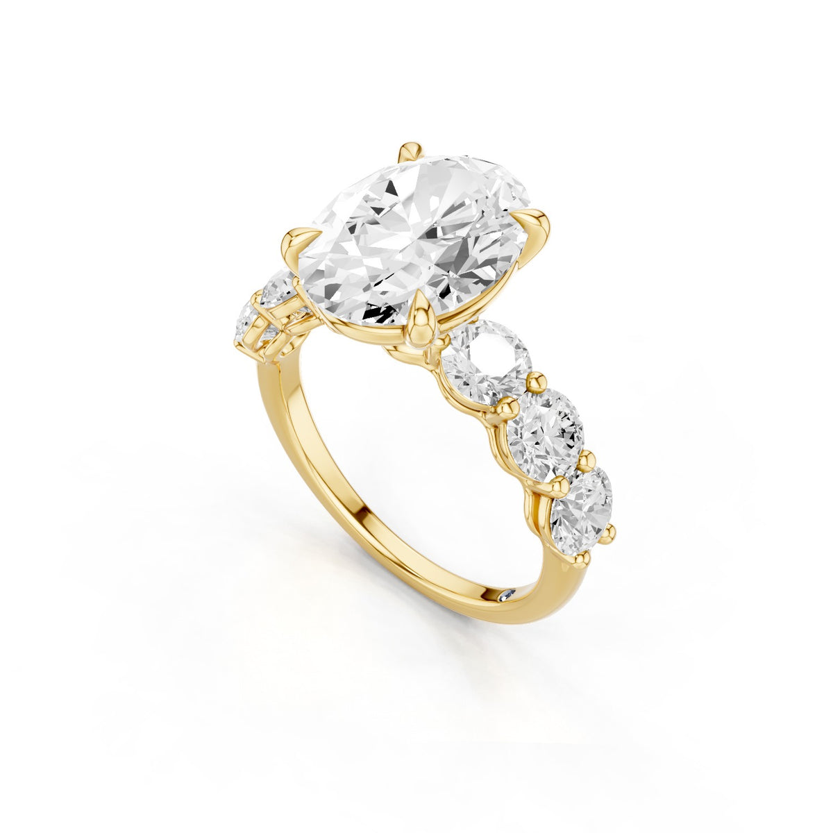 Aurea – 3 Carat Oval Seven Stone