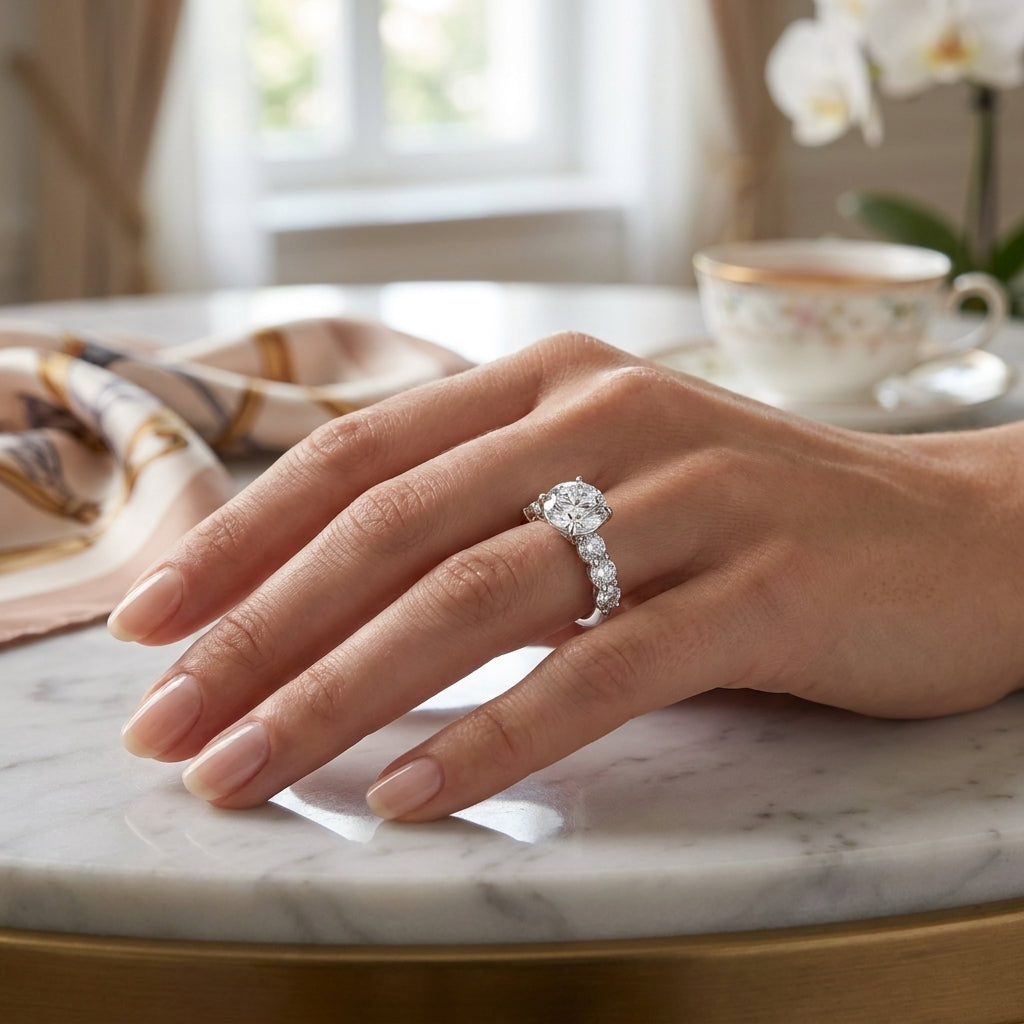 Aurea – 3 Carat Round Seven Stone