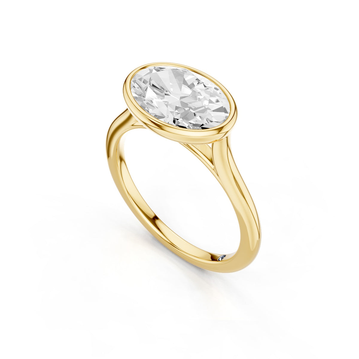 Tala – 2 Carat Oval East-West Bezel
