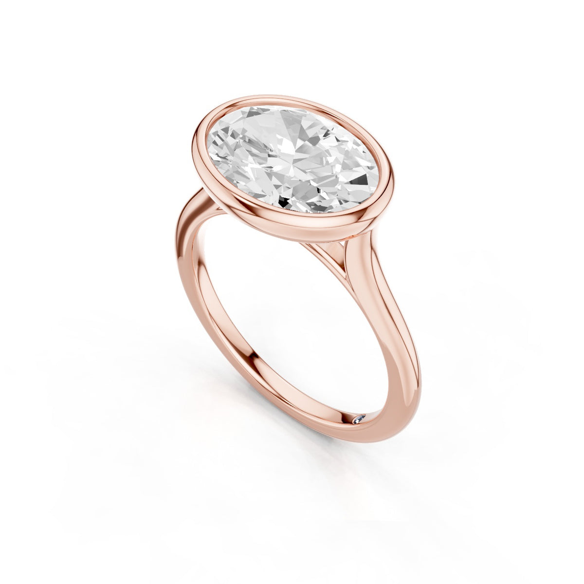 Tala – 3 Carat Oval East-West Bezel