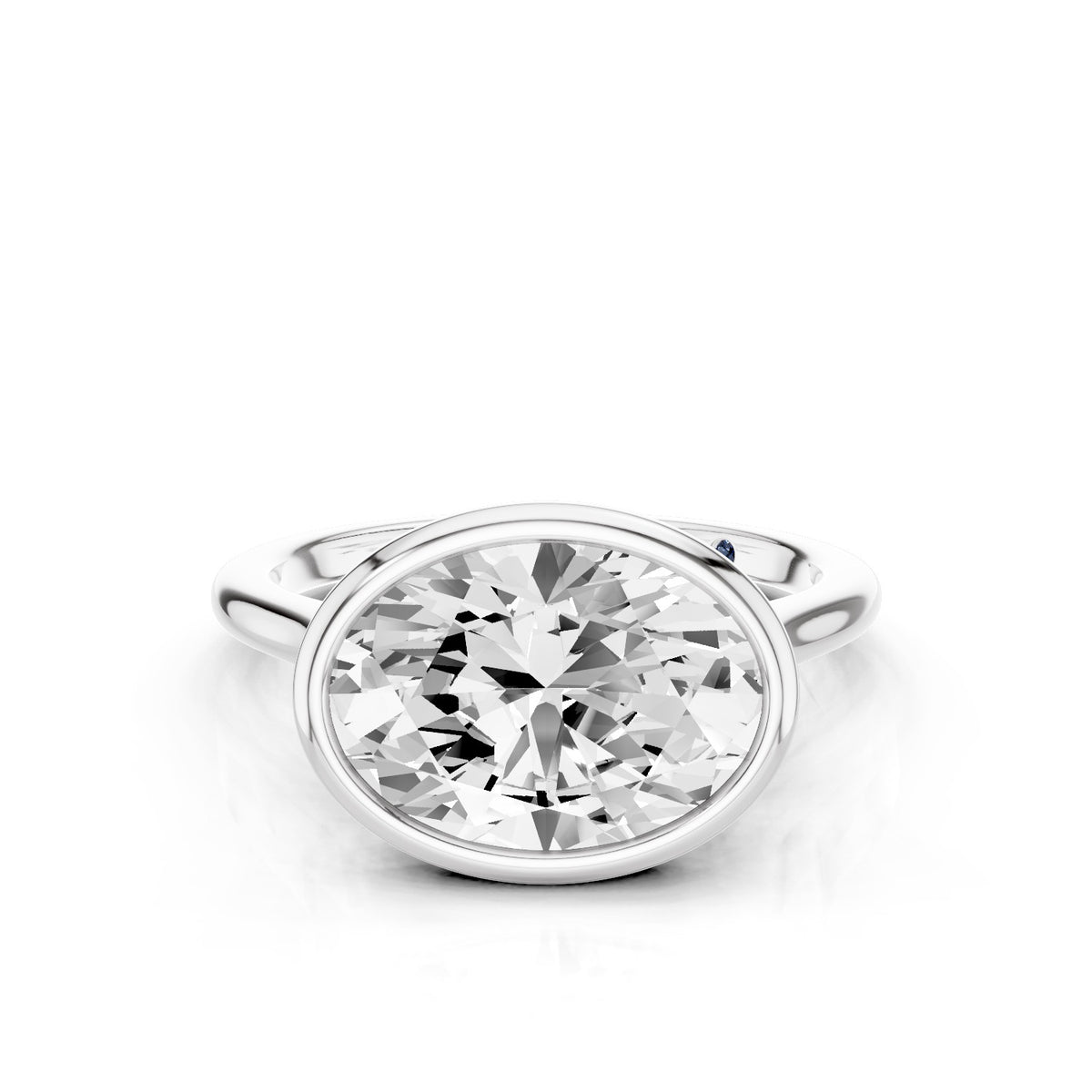 Tala – 3 Carat Oval East-West Bezel