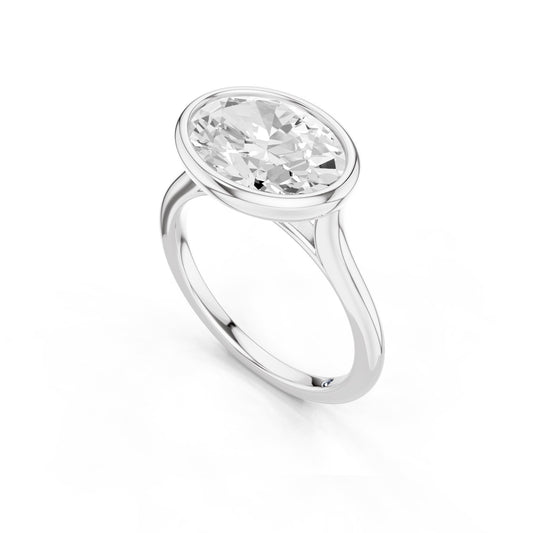 Tala – 3 Carat Oval East-West Bezel