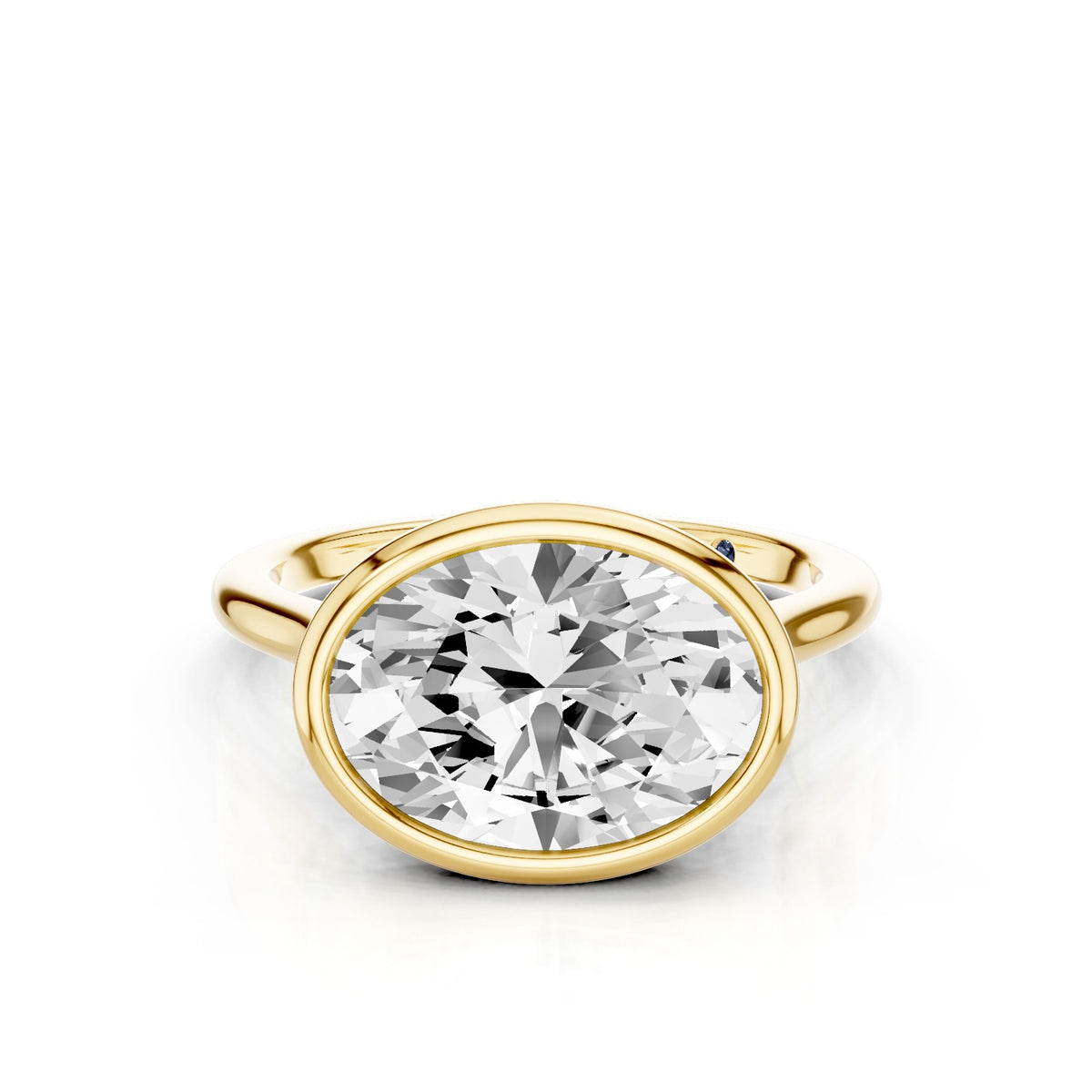 Tala – 3 Carat Oval East-West Bezel