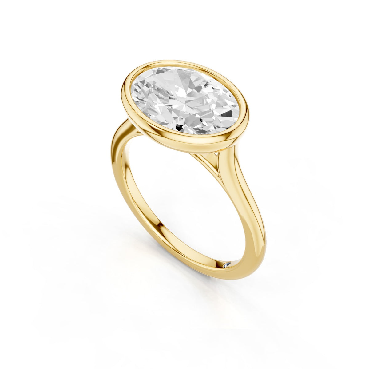 Tala – 3 Carat Oval East-West Bezel