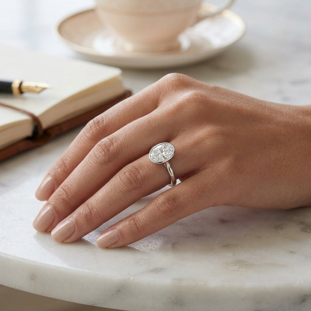 Aster – 2 Carat Oval Classic Bezel