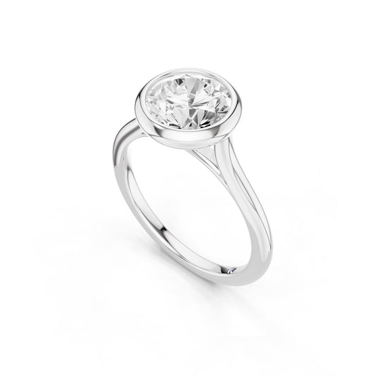 Aster – 2 Carat Round Classic Bezel