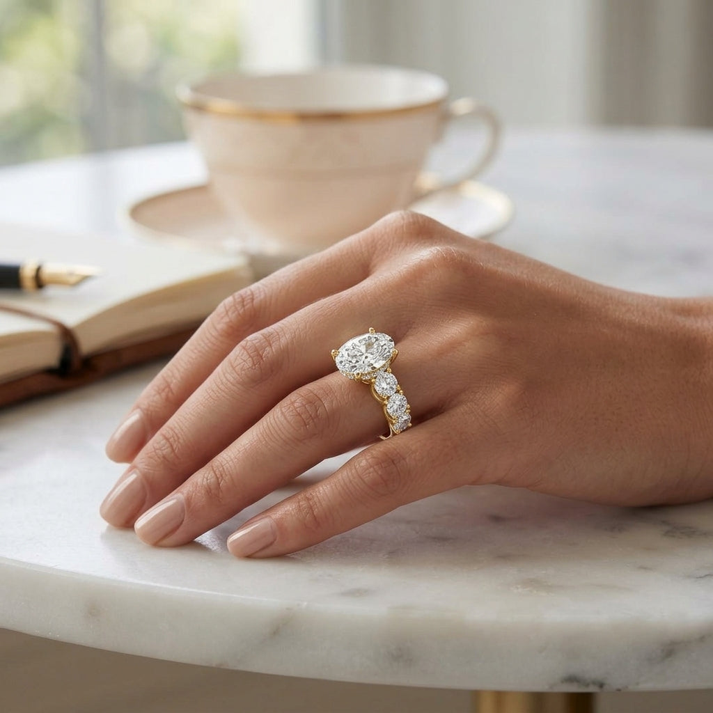 Elara – Trellis Seven Stone Oval 3ct