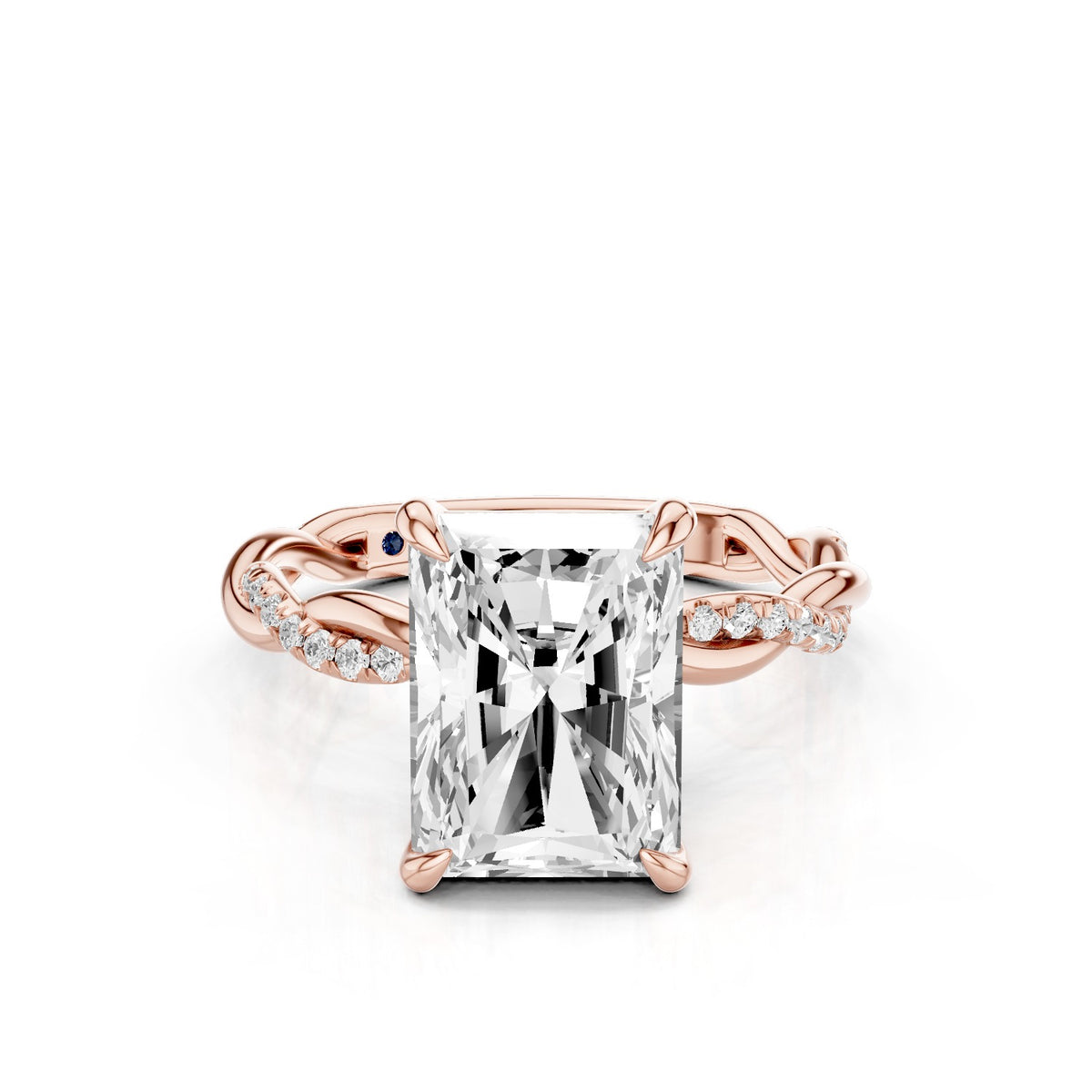 Ciela – 3 Carat Emerald Criss Cross Pavé